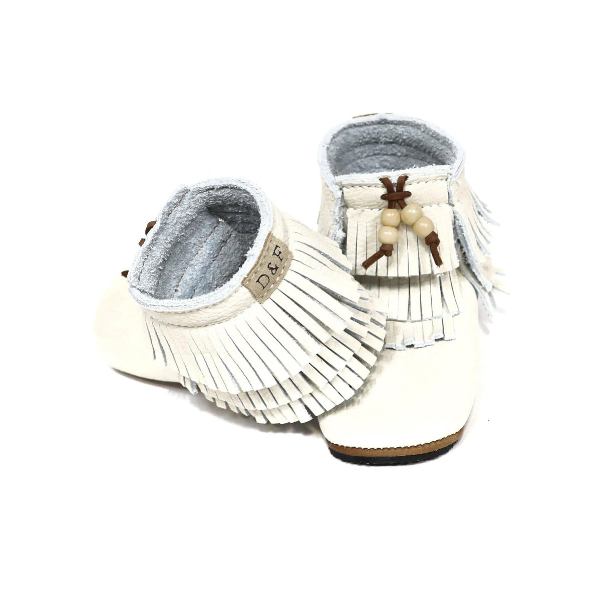 Duchess and Fox Linen Trail Blazers • Fringe Moccasin Boots handmade barefoot shoes
