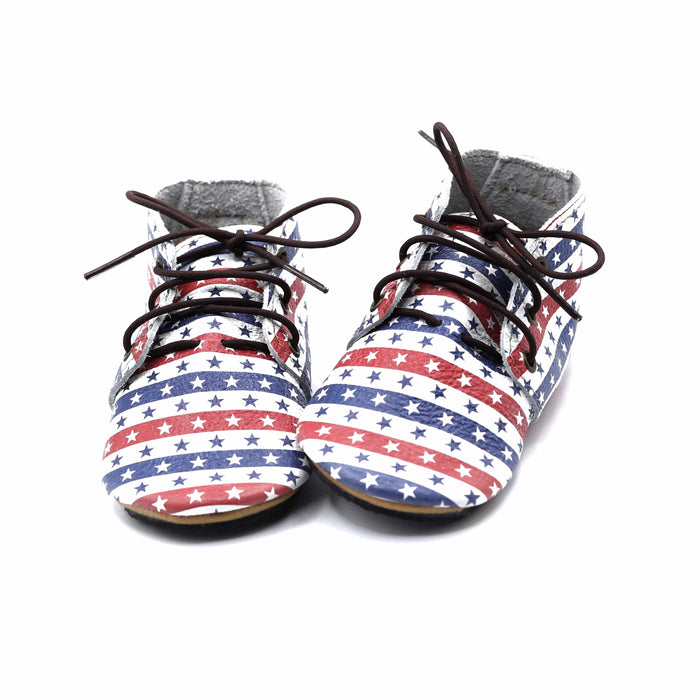 Duchess and Fox LE Stars & Stripes Oxfords handmade barefoot shoes