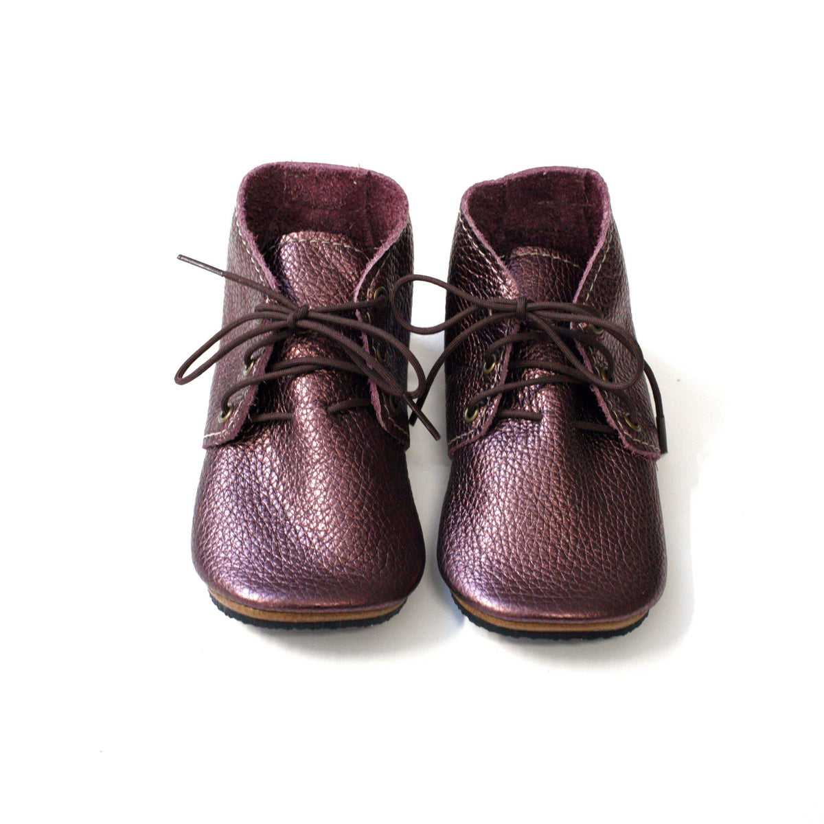 Duchess and Fox Plum Oxfords handmade barefoot shoes