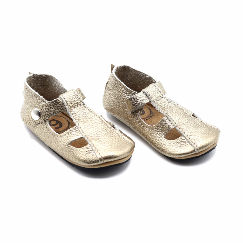 Duchess & Fox Footwear RTS Dark Gold Sandals handmade barefoot shoes