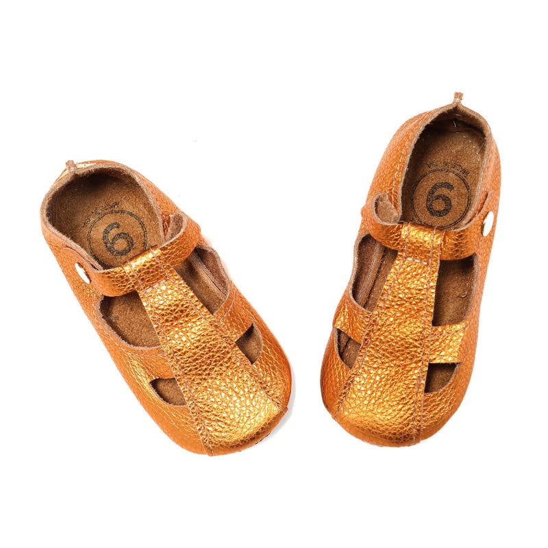 Duchess & Fox Footwear RTS Tangerine Sandals handmade barefoot shoes